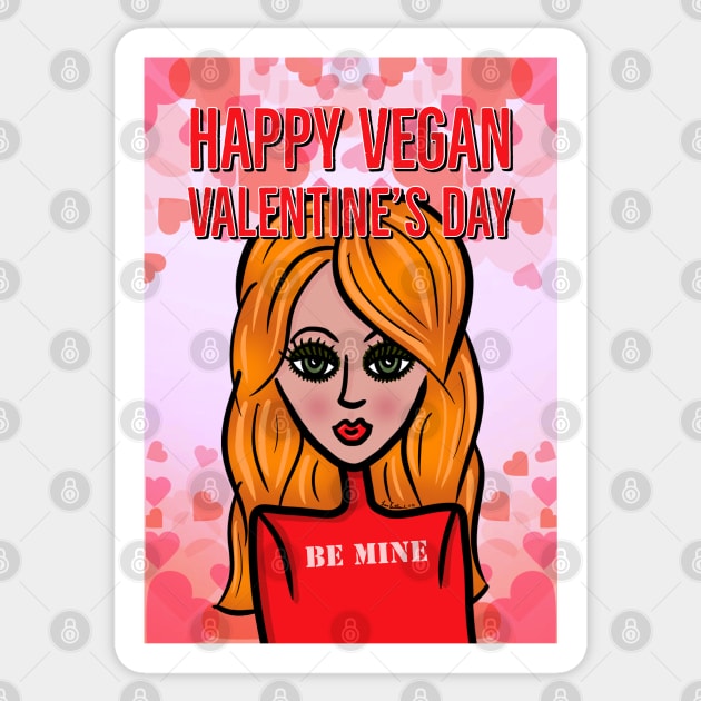 Happy Vegan Valentine's Day Be Mine Sticker by loeye